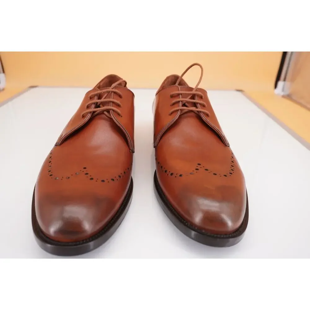 Allen Edmonds Lucca Toe Derby Oxford Men Shoes Size 9 Brown New $395